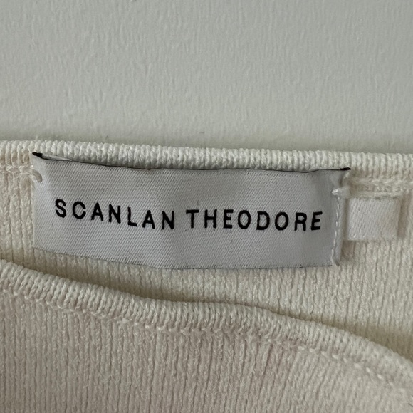 Scanlan Theodore Crepe Knit Tank Top in Cream Size M - Picture 5 of 5